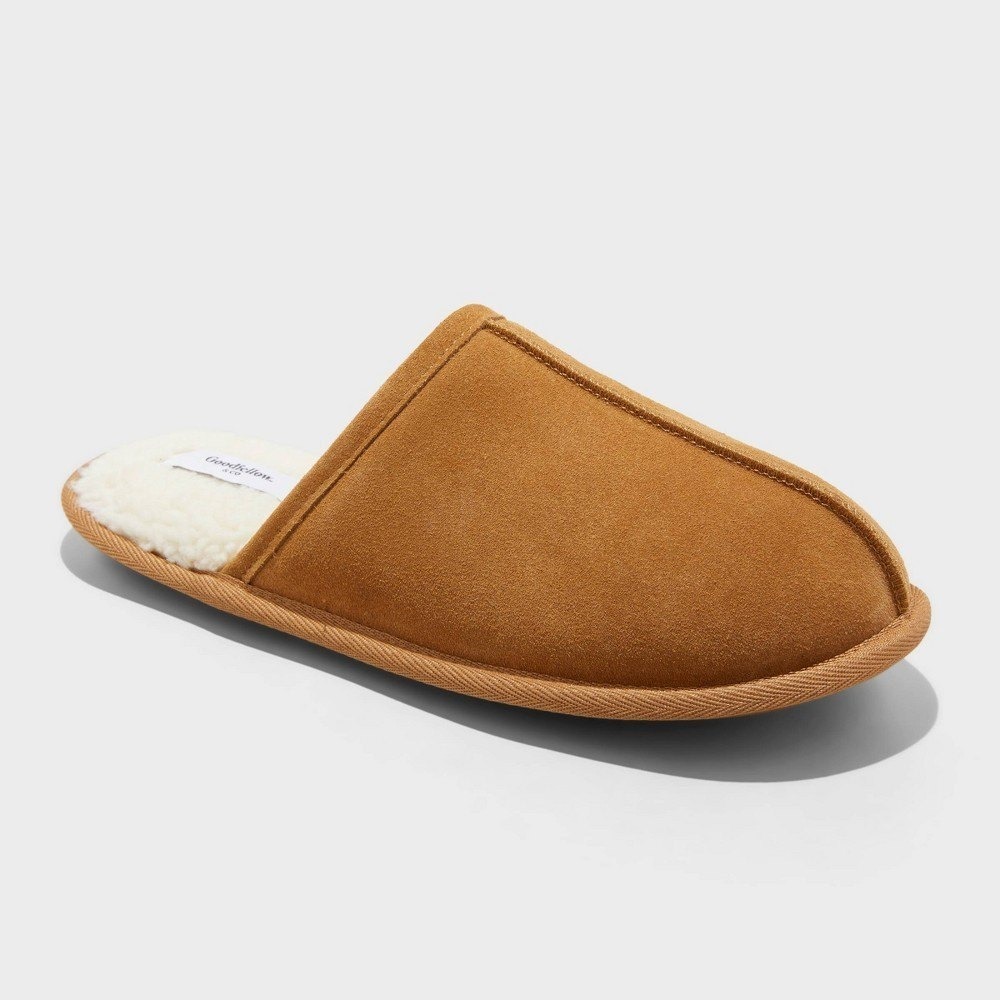 Men's Slippers by Goodfellow & Co Alex Suede Chestnut XL|‎ New With Tags